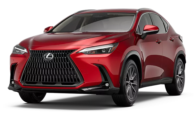 Улаан Lexus NX — урд хажуугаас