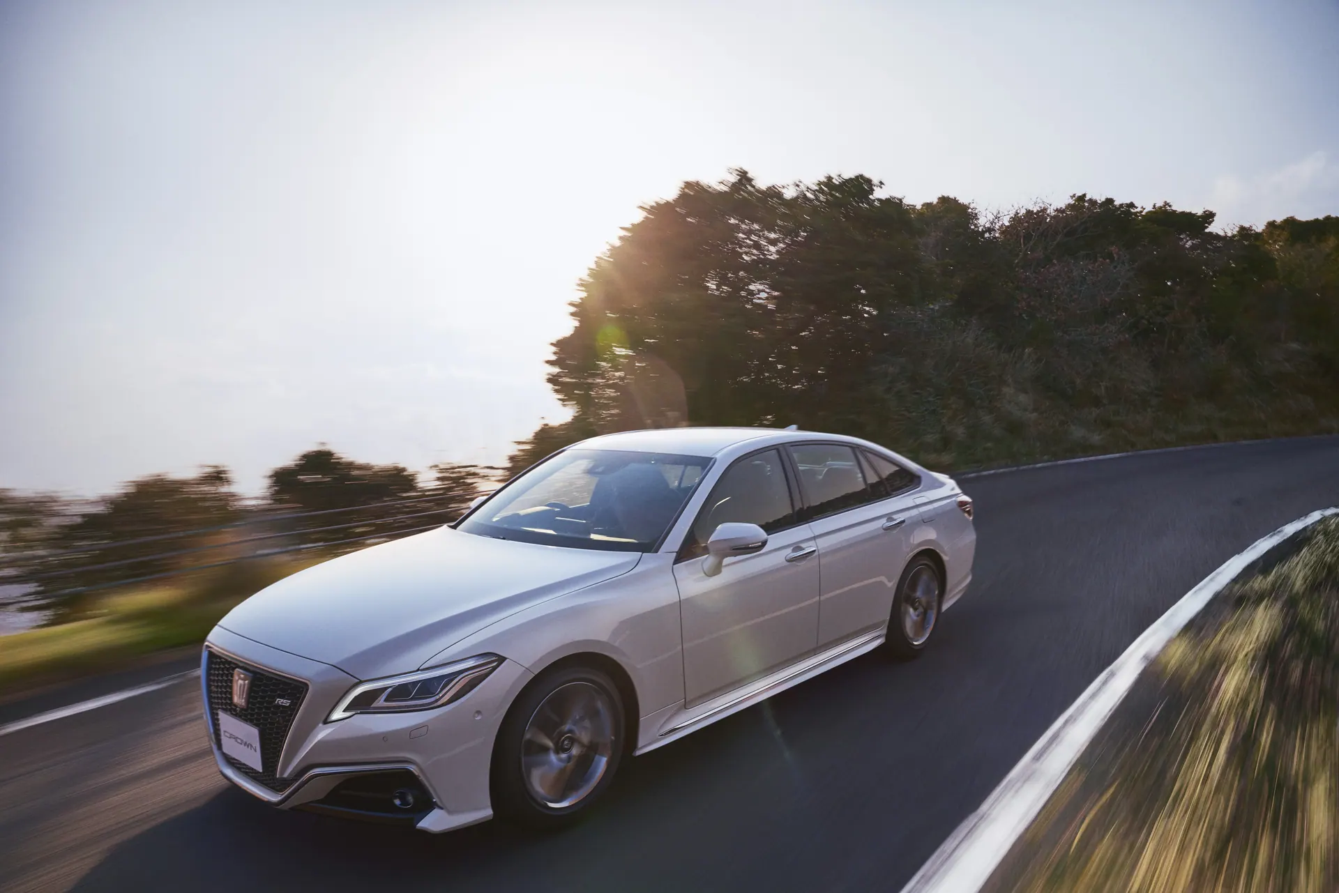 Цагаан Toyota Crown уулын замд